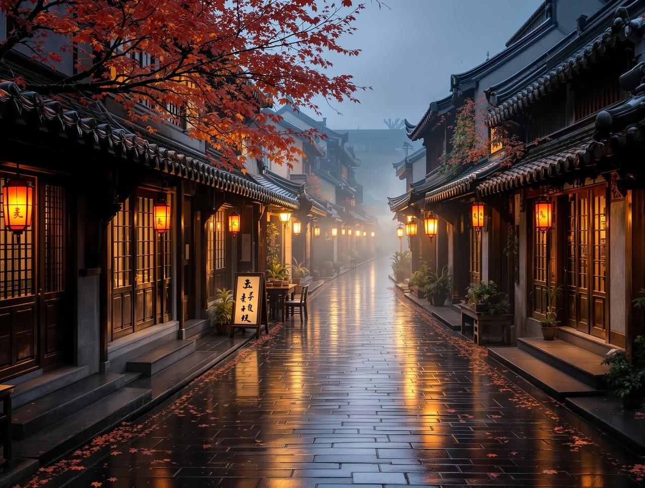 古巷·青石秋雨