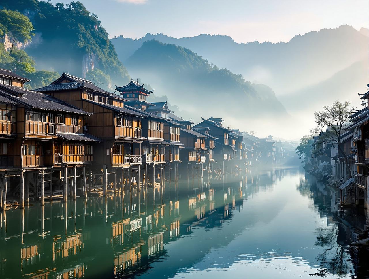 湘西吊脚楼·山水之间